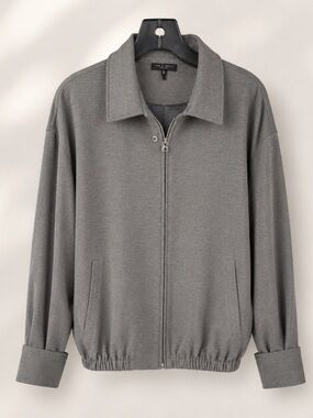 rag & bone Gray Collared Zip Jacket